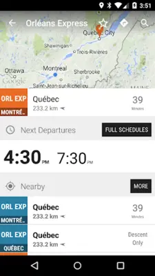 MonTransit Orléans Express Bus android App screenshot 1