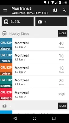 MonTransit Orléans Express Bus android App screenshot 2